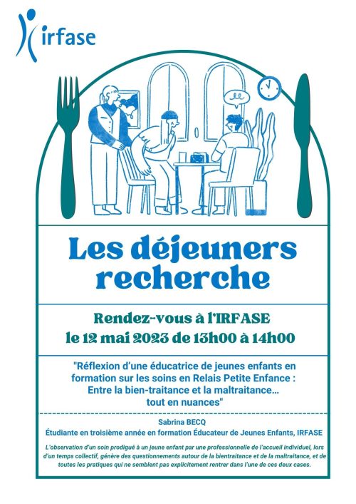 Affiche de l'évènement les déjeuners de recherche de l'IRFASE du 12 mai 2023
