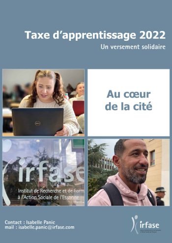Couverture de la brochure de la taxe d'apprentissage de l'IRFASE 2022